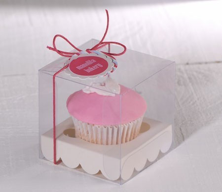 Scatola per una cupcake per battesimi