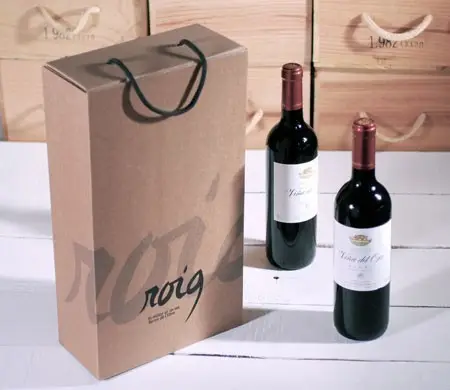 Caja para dos botellas...