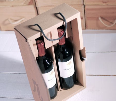Boîte à Vin Décorée avec des Fleurs en Papier