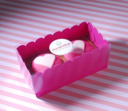 Caja para Dos Cupcakes con Etiqueta Caja para Dos Cupcakes con Etiqueta