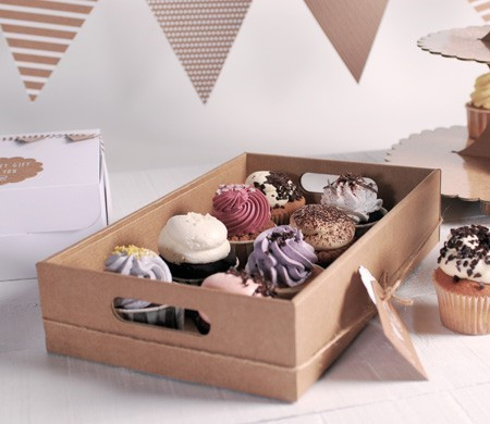 Cardboard tray for muffins