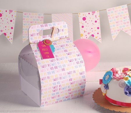 Printed box with handle for...