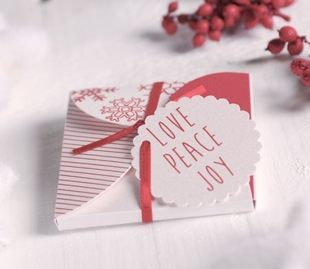 Caja Navideña para CD o Invitación con Lazo