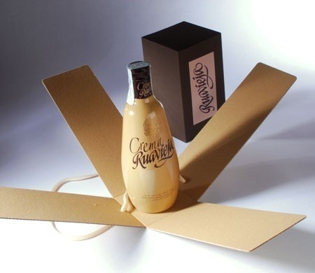 Boîte à Bouteille de Liqueur avec Étiquette Imprimée
