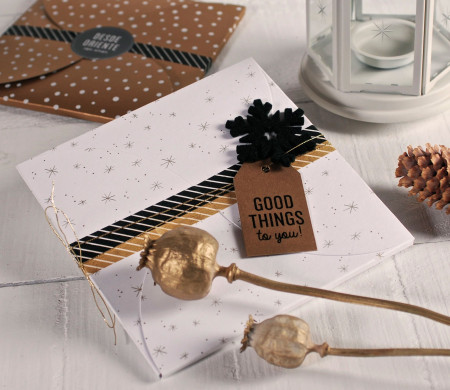 Cajita Plana Estampada de Navidad Cajita Plana Estampada de Navidad