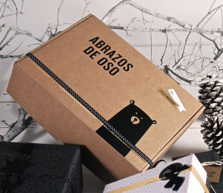 Shipping boxes with bear...