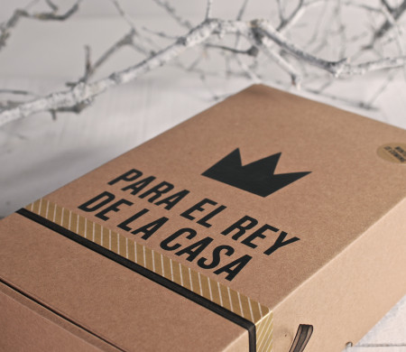 Shipping box with wall sticker