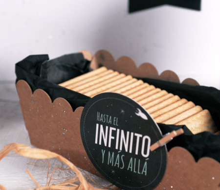 Caja para Galletas con Decoración Galáctica Caja para Galletas con Decoración Galáctica
