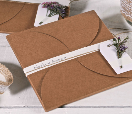 Wedding Invitation Box | Romantic Kraft Packaging Design