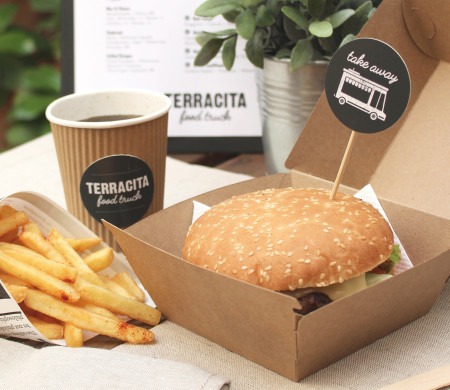Kraft-Burgerbox für...