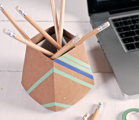 Portapenne Cartone Decorato | Ufficio Creativo | SelfPackaging