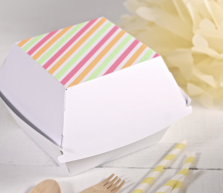 Boîte pour Hamburgers avec Washi Tape Boîte pour Hamburgers avec Washi Tape