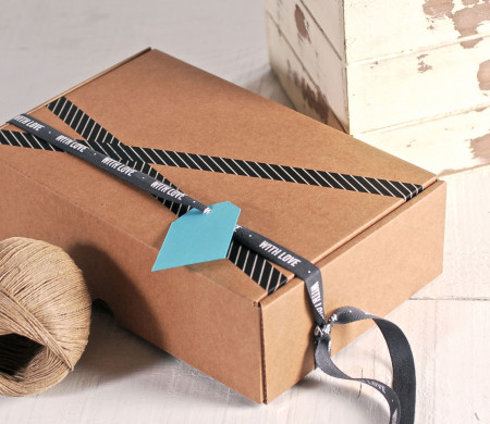 Rectangular Box with “With Love” Ribbon