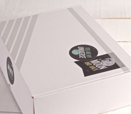 Caja Rectangular Decorada con Pegatinas Universo Caja Rectangular Decorada con Pegatinas Universo
