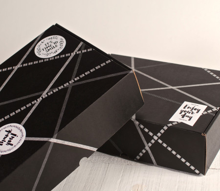 Scatola rettangolare "Felice" con 3 washi tapes