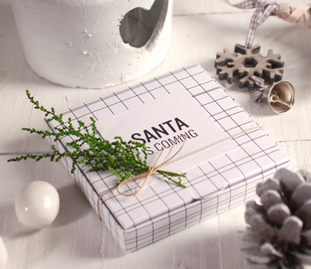 Caja Plana Navidad Santa is Coming Caja Plana Navidad Santa is Coming