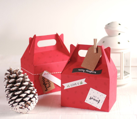 Caja Regalo Picnic con Decoración Navideña Caja Regalo Picnic con Decoración Navideña