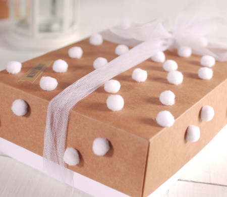Christmas Box with Pompons