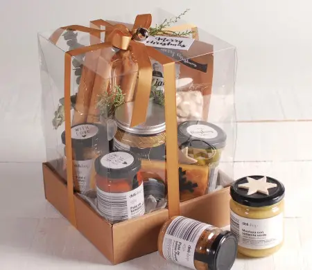 Cesta navideña con tapa