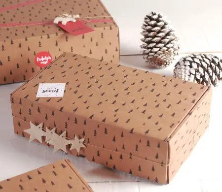 Caja automontable para Navidad