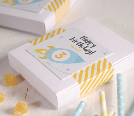 Boîte Anniversaire | Packaging Enfant Personnalisé | SelfPackaging