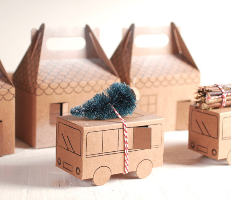 Caja en Forma de Auto para Navidad Caja en Forma de Auto para Navidad