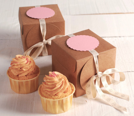 Cajita con Cinta para Cupcakes o Dulces Cajita con Cinta para Cupcakes o Dulces
