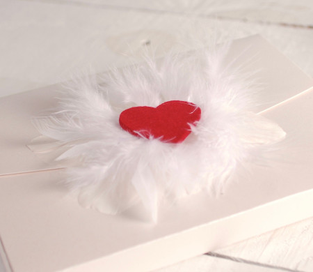 Caja con Corazón y Plumas ¡Una Idea con Amor!