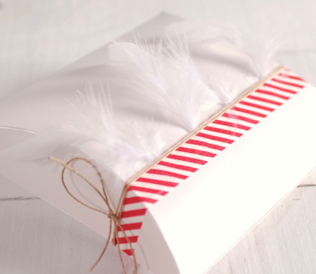 Pouch Box Decorated with Feathers