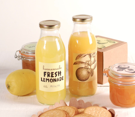  Juice Bottle with Custom Tags