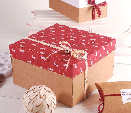 Caja Decorada para Navidad Caja Decorada para Navidad