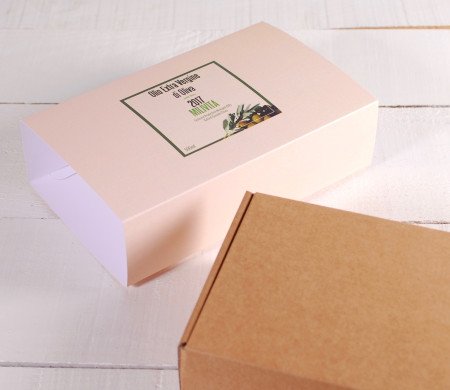 Postal box with customisable sleeve.