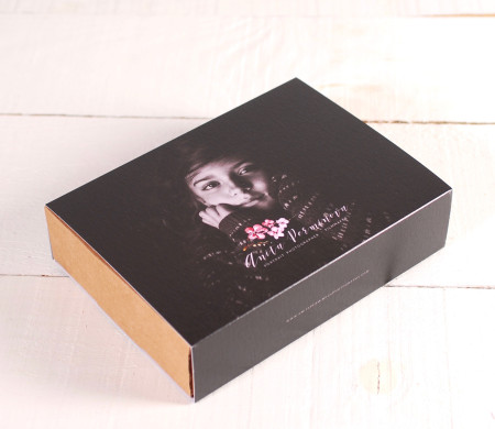 Boîte avec bandeau personnalisable avec photos
