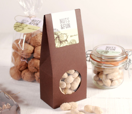 Boîte fruits secs avec fenêtre | Packaging alimentaire