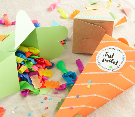 Caja cucurucho para fiestas Caja cucurucho para fiestas