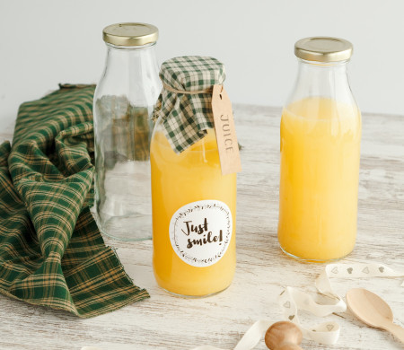 Botella de cristal para zumos Botella de cristal para zumos