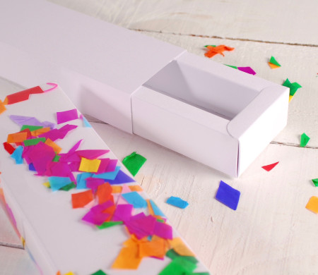 Elongated Party Box With Confetti | SelfPackaging