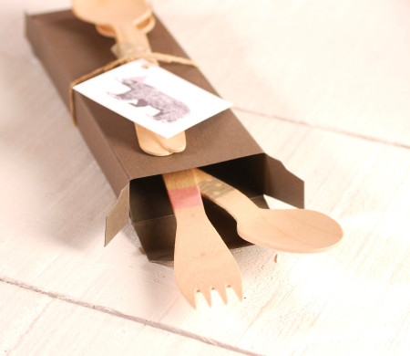 Decorated cutlery box