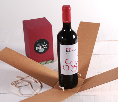 Scatola per vino con folder con decorazione originale Scatola per vino con folder con decorazione originale