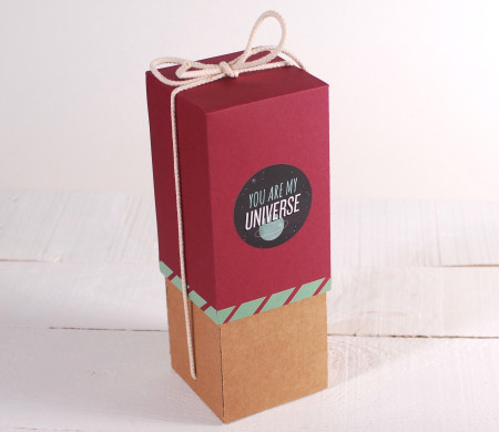 Scatola per vino con folder con decorazione originale
