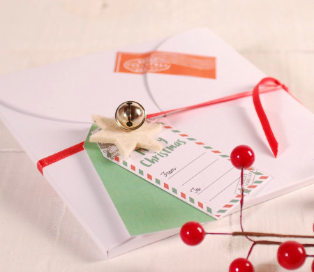Caja de sobre decorada para Navidad Caja de sobre decorada para Navidad