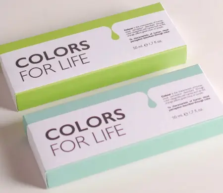 Coloured box with multiple...
