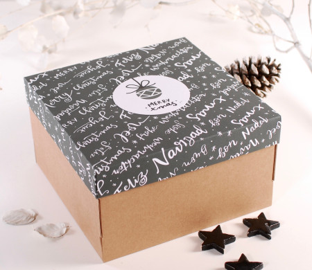 Boîte avec couvercle pour cadeaux de Noël Boîte avec couvercle pour cadeaux de Noël