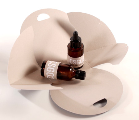 Elegant cardboard bag for cosmetics