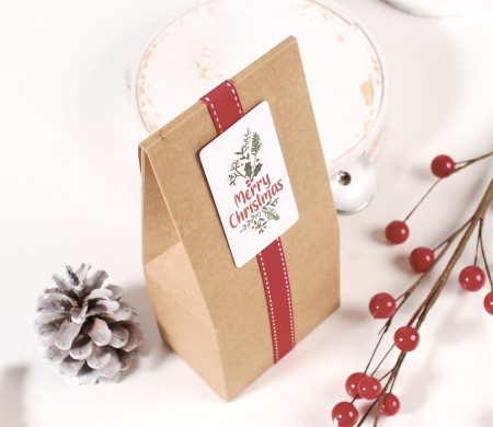 Boîte cadeau de noël avec ruban | SelfPackaging
