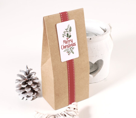 Caja tipo bolsa para regalos de Navidad Caja tipo bolsa para regalos de Navidad