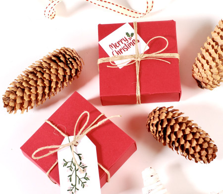 Small square Christmas gift box