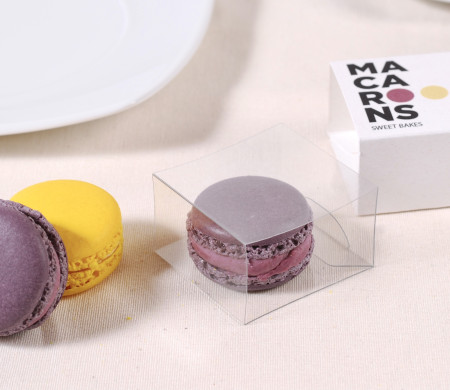 Einzelne Macaron-Box.