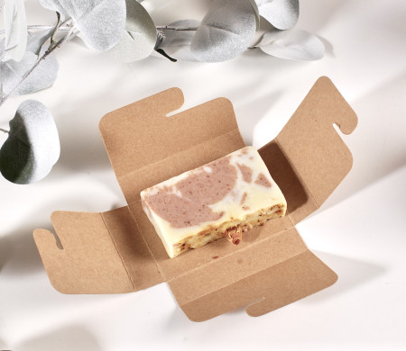 Self-sealing box for handmade soaps