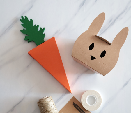 Children's cardboard rabbit box